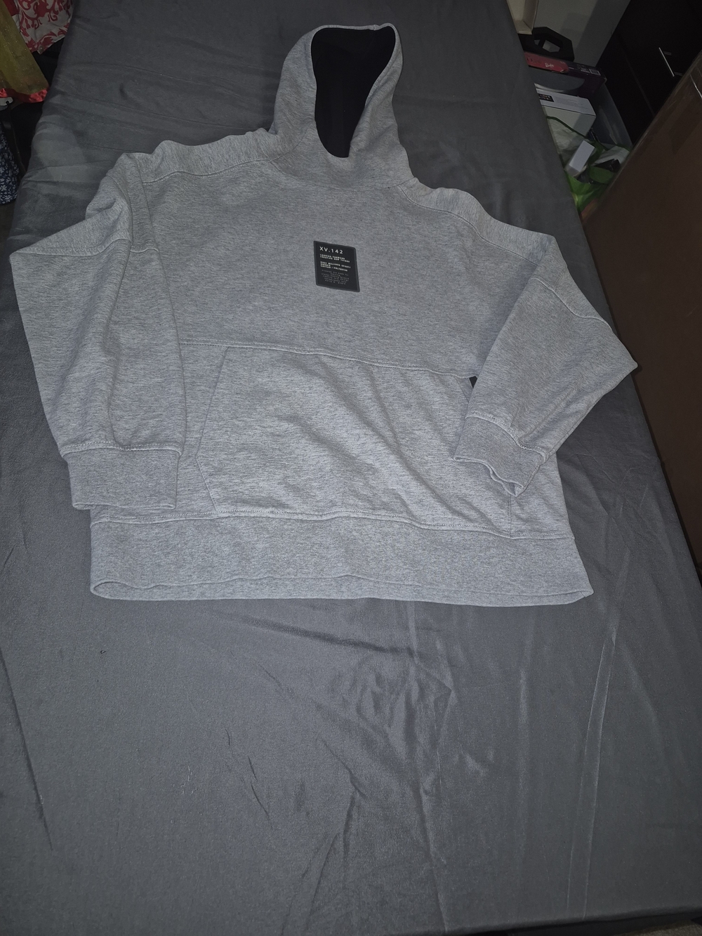 Zara Light Gray Hoodie with Black Lining